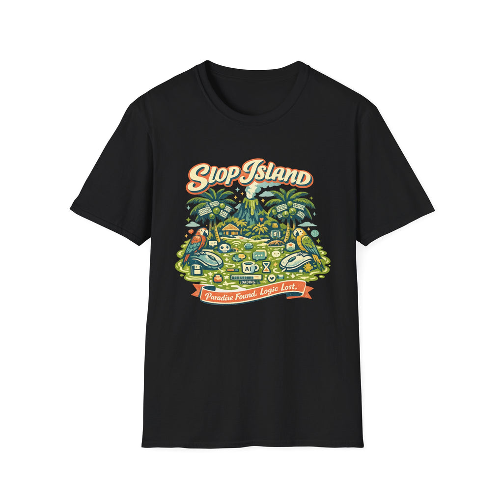 Slop Island Retro Tropical Graphic T-Shirt