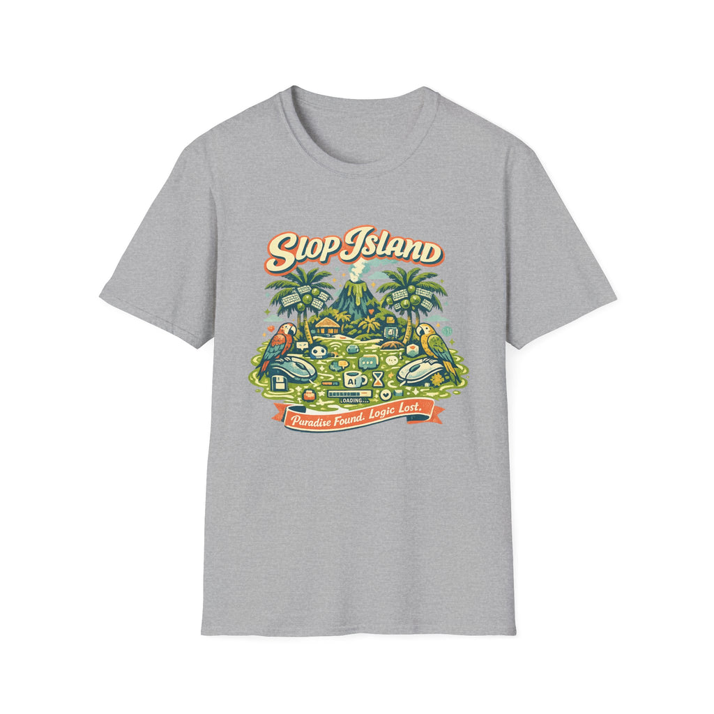 Slop Island Retro Tropical Graphic T-Shirt