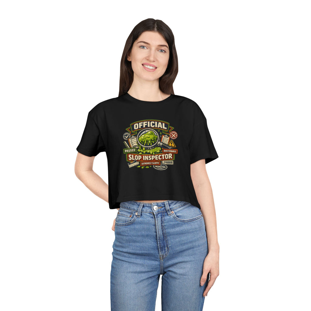 Official Slop Inspector Crop Tee Graphic T-shirt