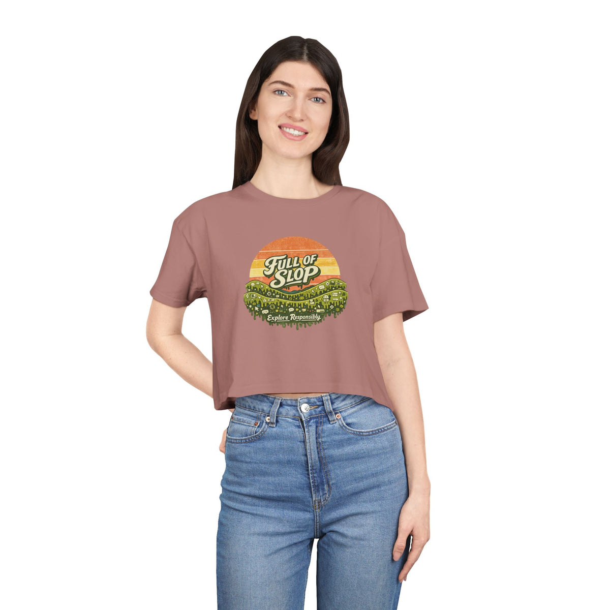 Full of Slop Crop Tee Graphic T-shirt