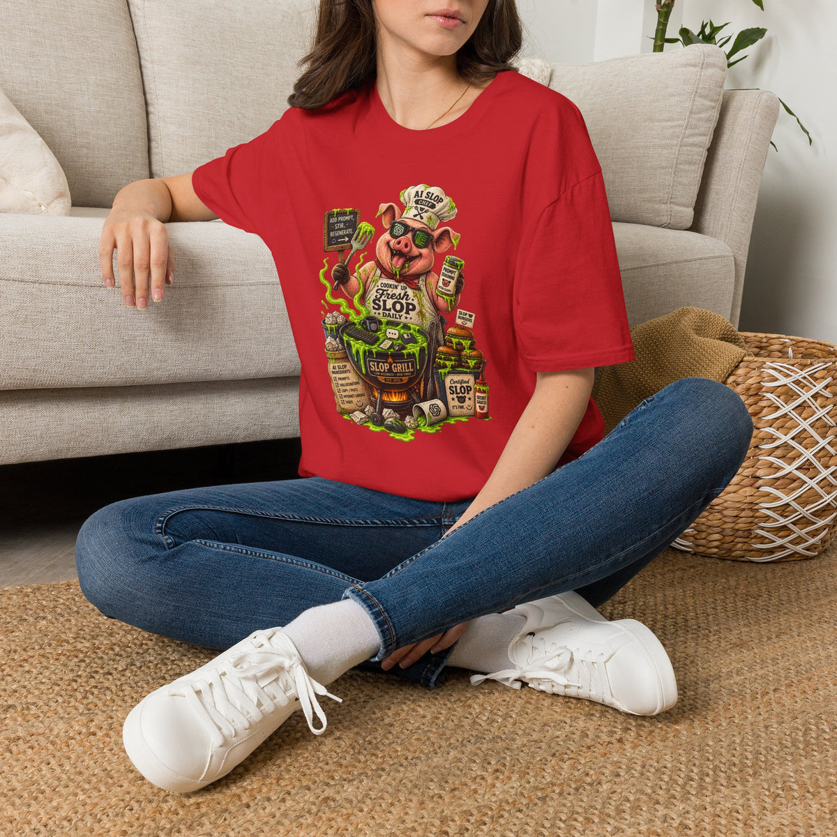 Animal Slop Pig at the Grill T-Shirt