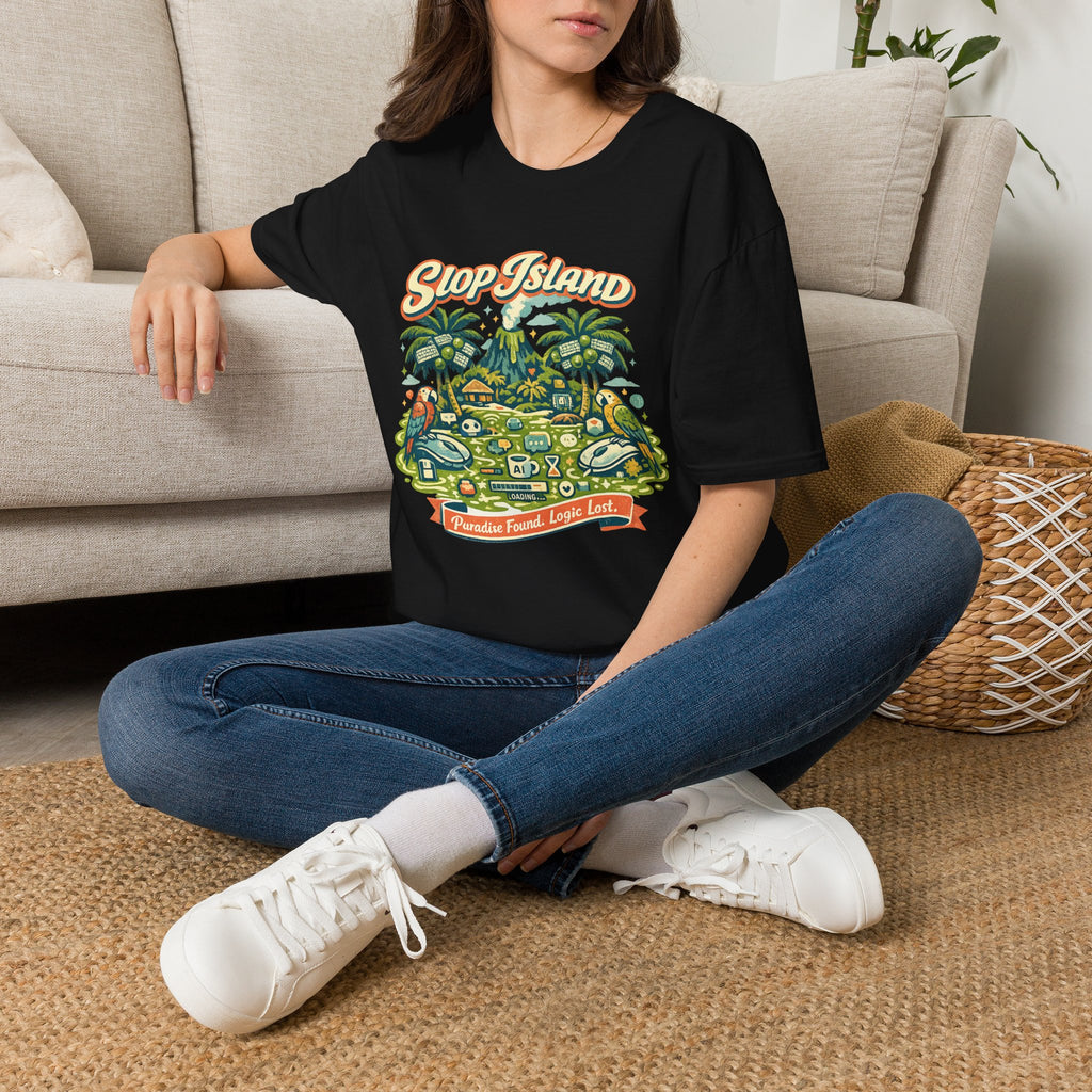 Slop Island Retro Tropical Graphic T-Shirt