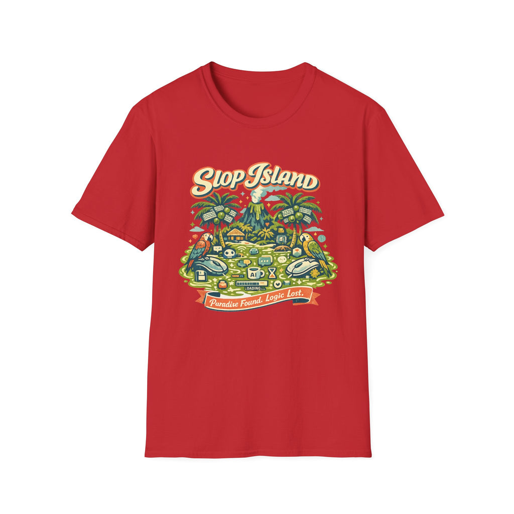 Slop Island Retro Tropical Graphic T-Shirt
