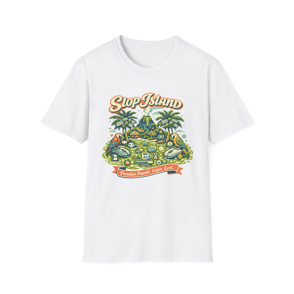 Slop Island Retro Tropical Graphic T-Shirt