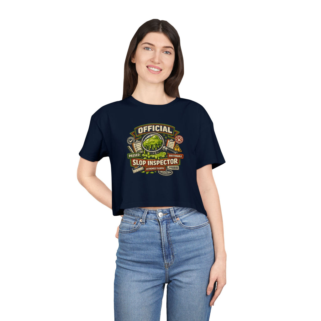 Official Slop Inspector Crop Tee Graphic T-shirt