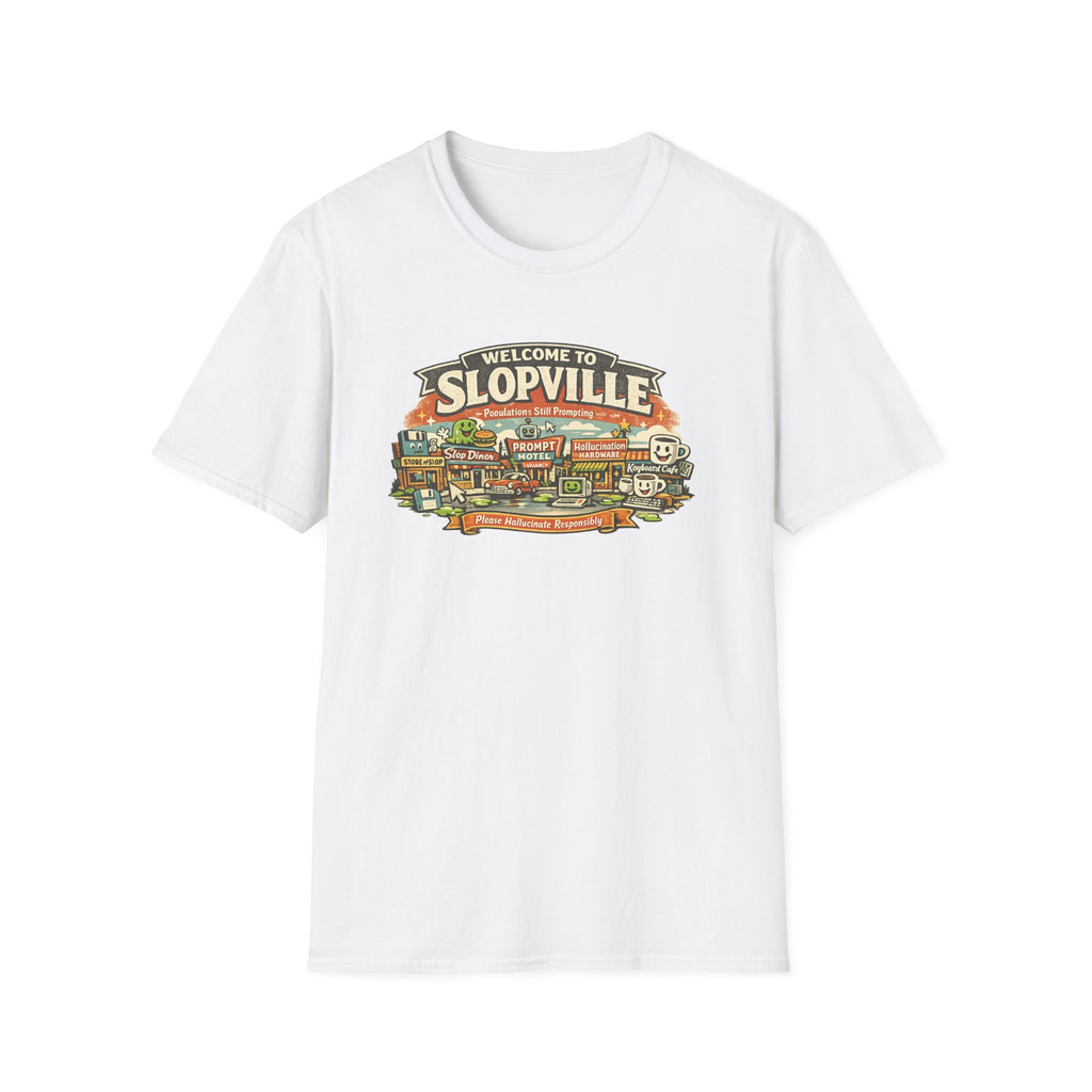 "Welcome to Slopville" Retro Roadside Graphic T-Shirt