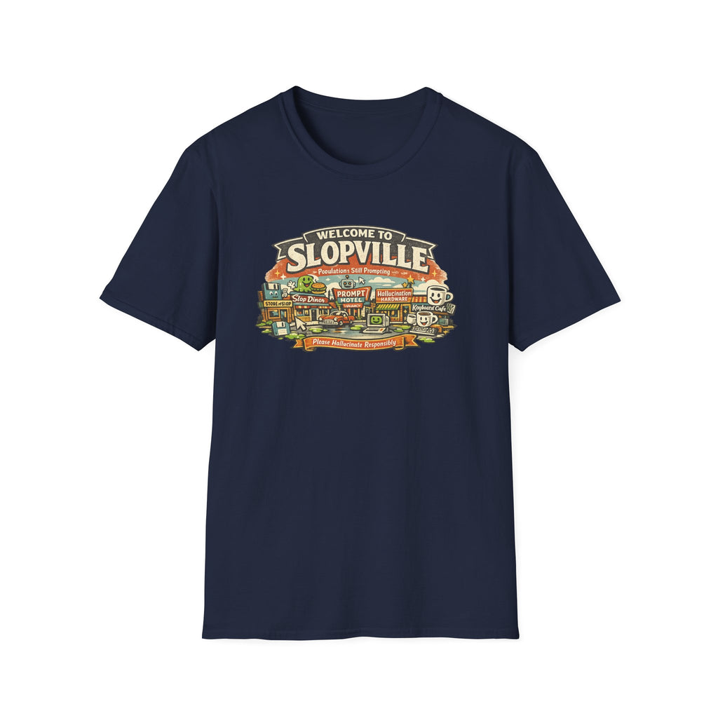 "Welcome to Slopville" Retro Roadside Graphic T-Shirt
