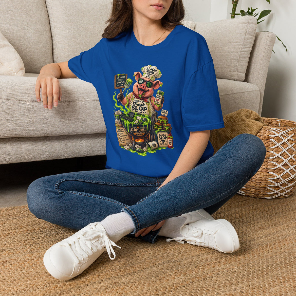Animal Slop Pig at the Grill T-Shirt