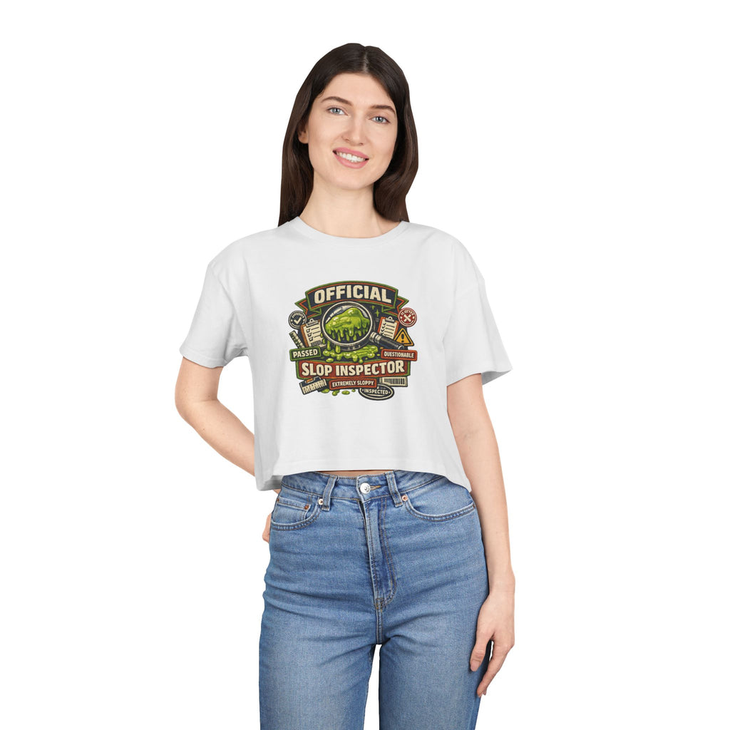 Official Slop Inspector Crop Tee Graphic T-shirt