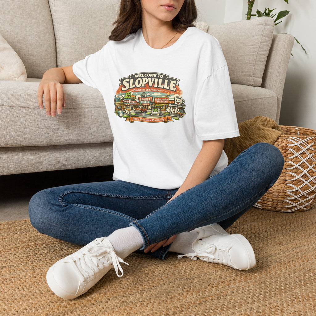 "Welcome to Slopville" Retro Roadside Graphic T-Shirt