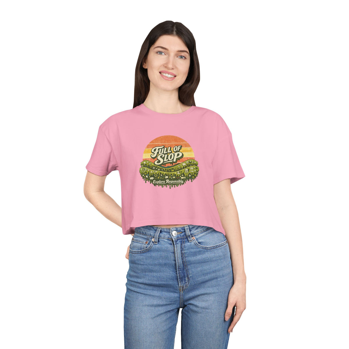 Full of Slop Crop Tee Graphic T-shirt