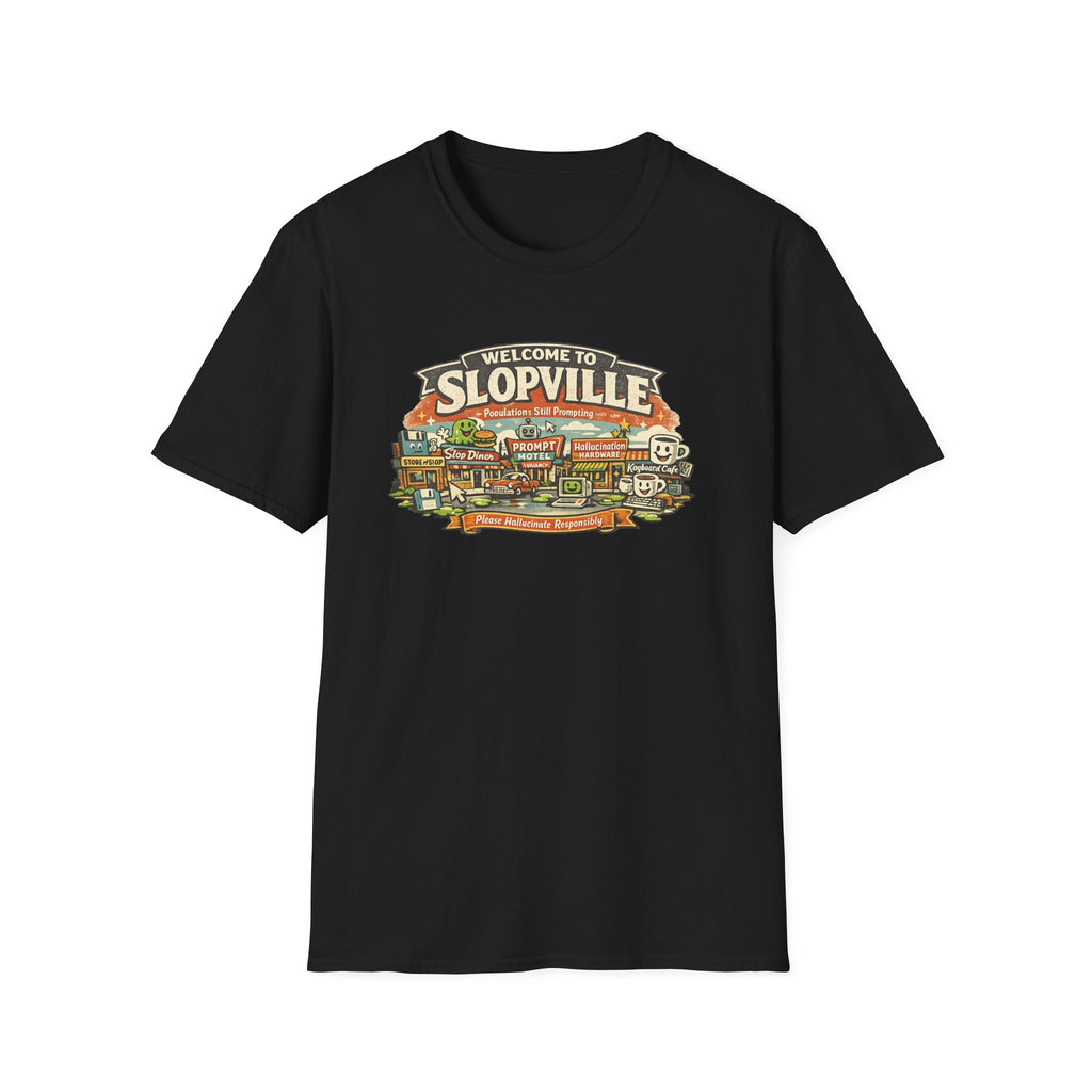 "Welcome to Slopville" Retro Roadside Graphic T-Shirt