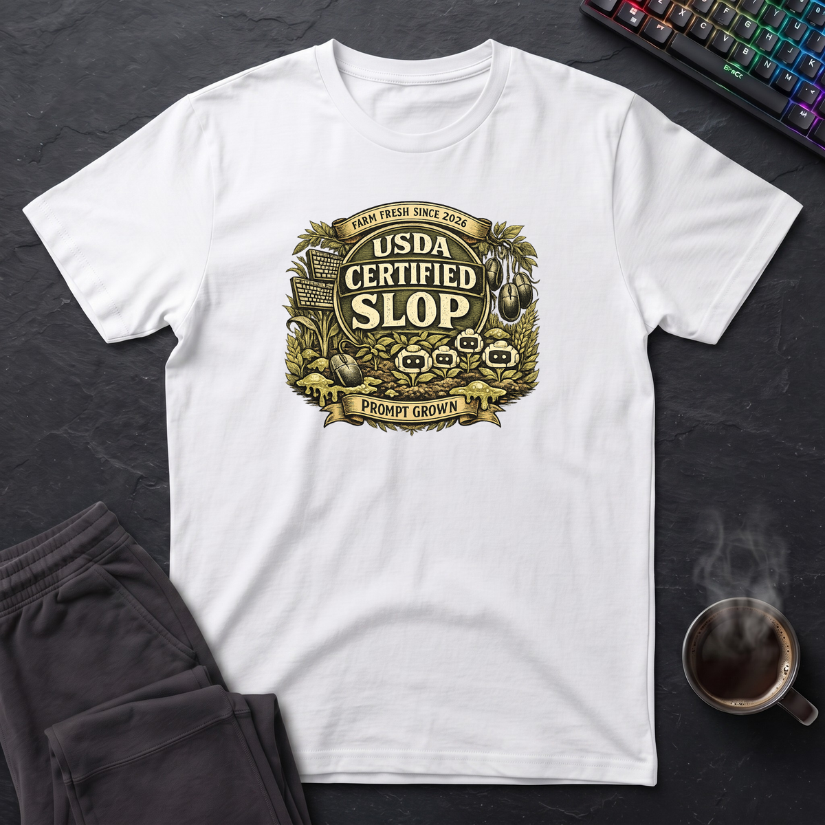 USDA Certified Slop Graphic T-Shirt