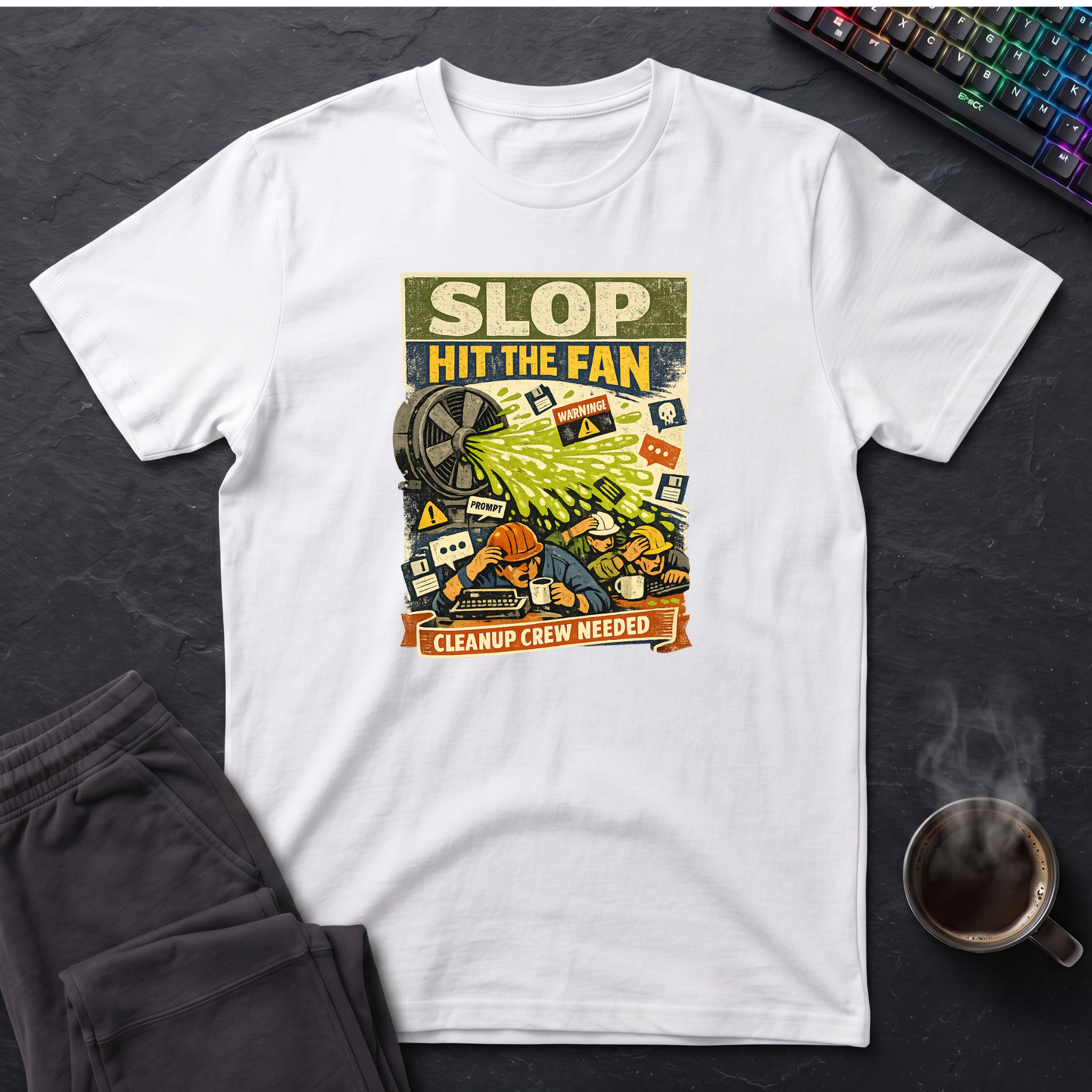 Slop Hit The Fan Graphic T-Shirt