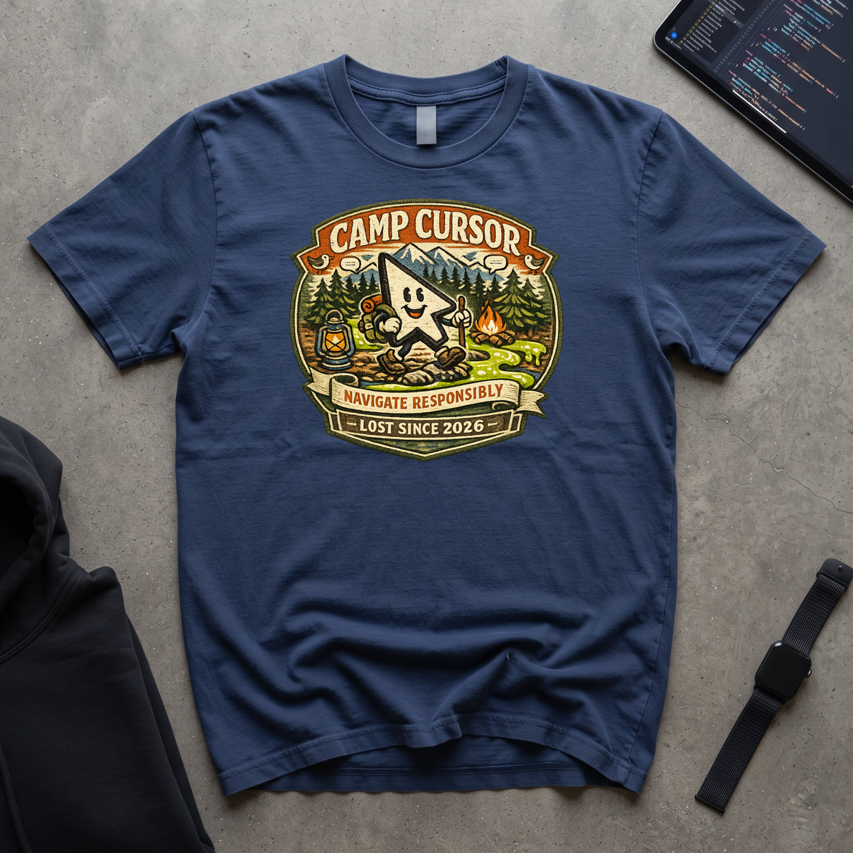Camp Cursor Graphic T-Shirt