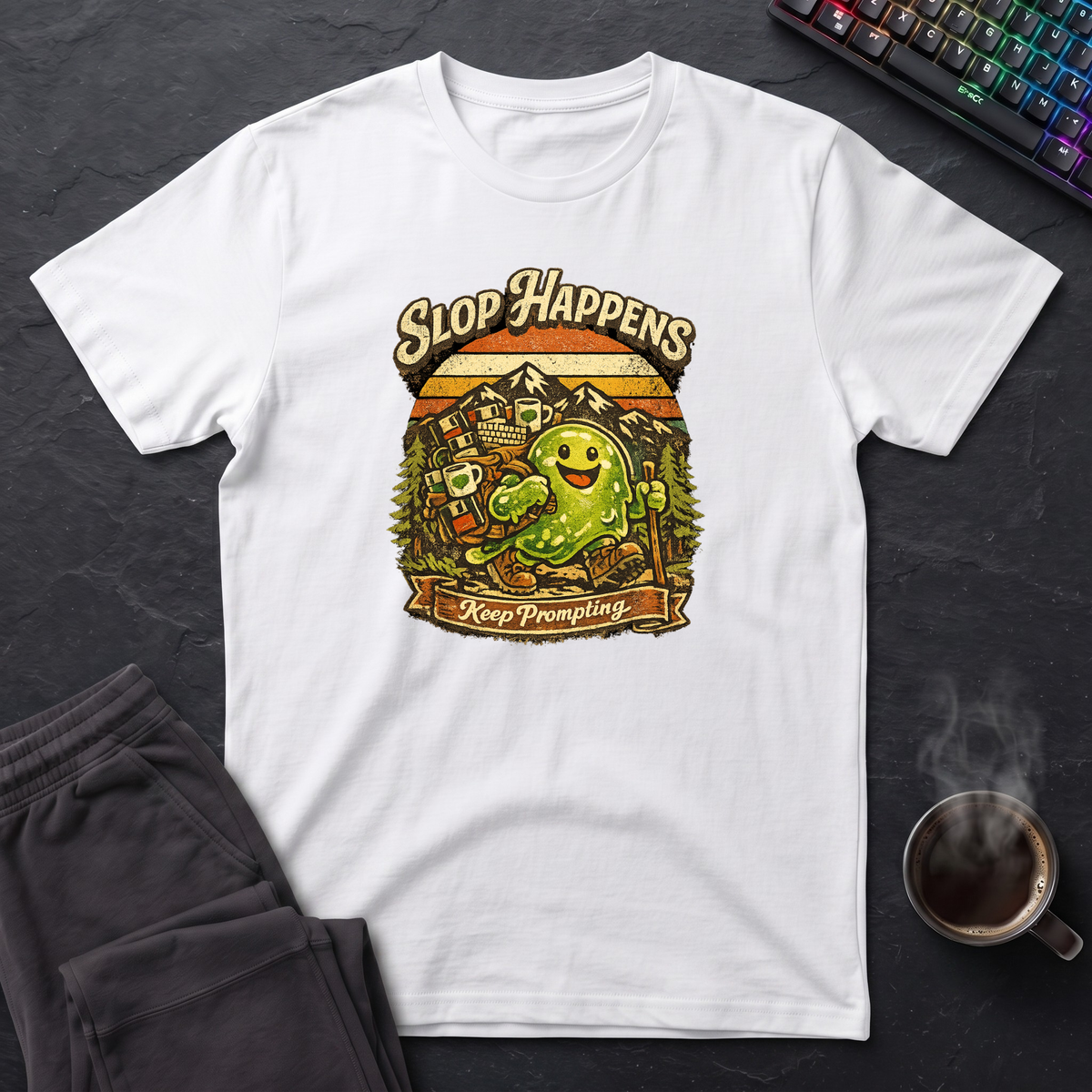 Slop Happens Keep Prompting Graphic T-Shirt