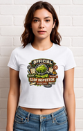 Official Slop Inspector Crop Tee Graphic T-shirt