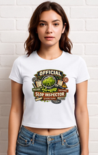 Official Slop Inspector Crop Tee Graphic T-shirt