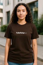 Black FullofSlop.com t-shirt featuring AI slop-themed branding, shown as a casual unisex shirt for people who enjoy prompting, internet culture, and AI-generated humor.